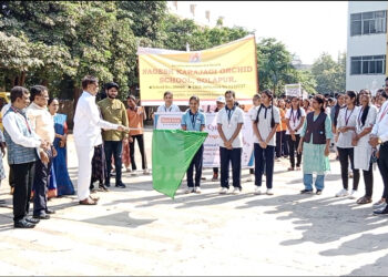 सायबर शिक्षा रॅलीतून विद्यार्थ्यांनी केली सुरक्षिततेची जनजागृती!