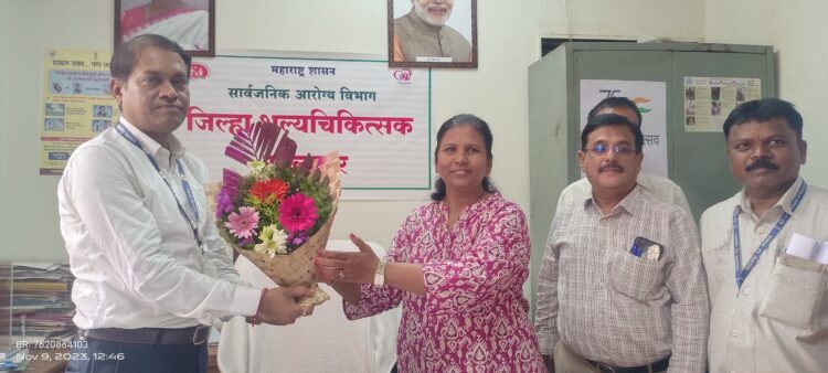 नवे जिल्हा शल्यचिकित्सक सुहास माने यांनी स्वीकारला पदभार…!