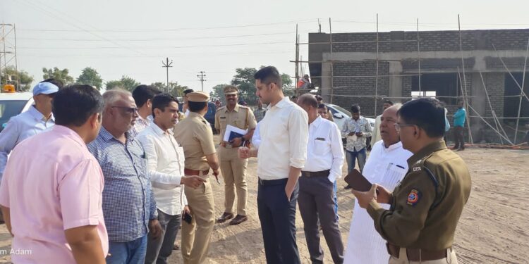 पंतप्रधान नरेंद्र मोदी यांच्या जाहीर सभेचे ठिकाण व हेलिपॅड ची दुसऱ्यांदा चाचपणी