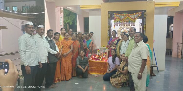 राघवेंद्र नगर महालक्ष्मी मंदिरात श्रीराम जन्मभूमी अयोध्या तीर्थक्षेत्र मंगल कलश पूजा भक्तीमय वातावरणात संपन्न