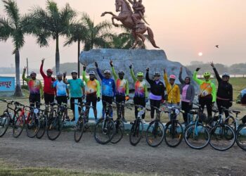 24 किलोमीटर सायकलिंग करून सन 2024 चे स्वागत