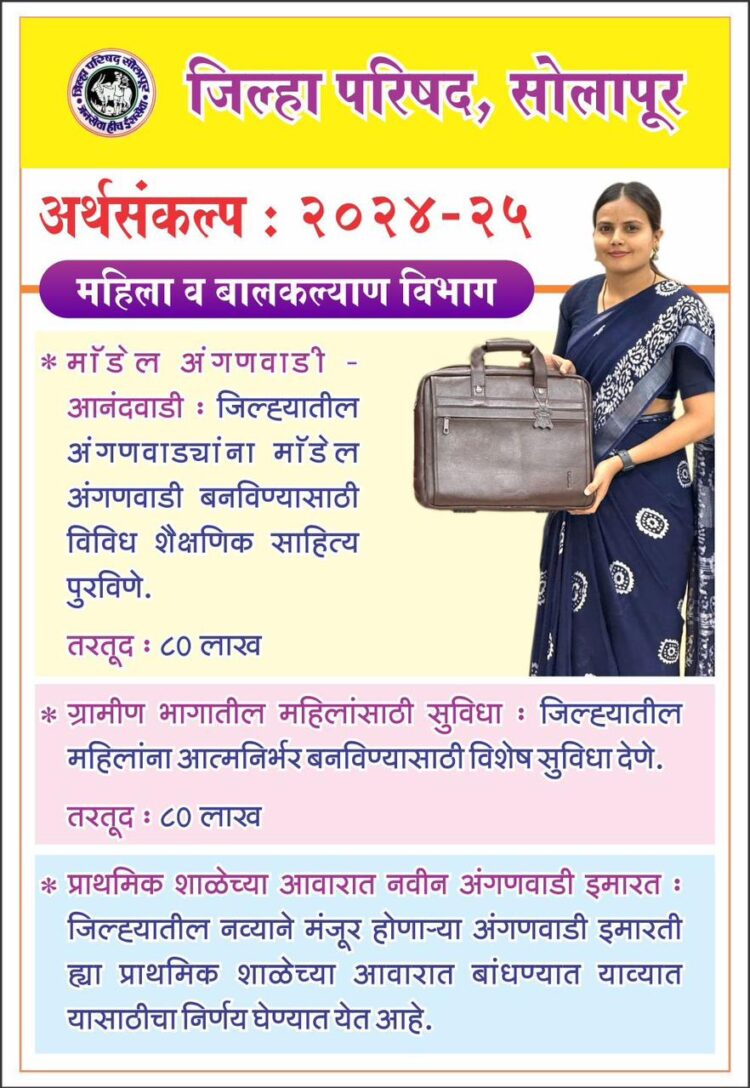 सन २०२सीईओ मनीषा आव्हाळे यांनी सोलापूर झेडपीचे ४८ कोटी ११ लाखाचे बजेट केले सादर