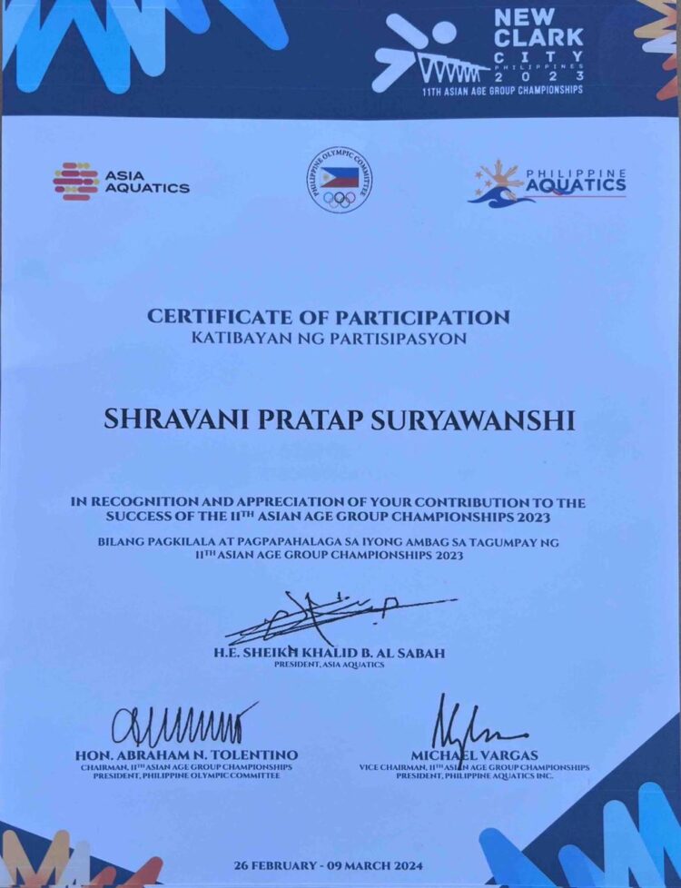 सोलापूरच्या श्रावणी सूर्यवंशीने आशिया खंडात पटकावले सहावे स्थान