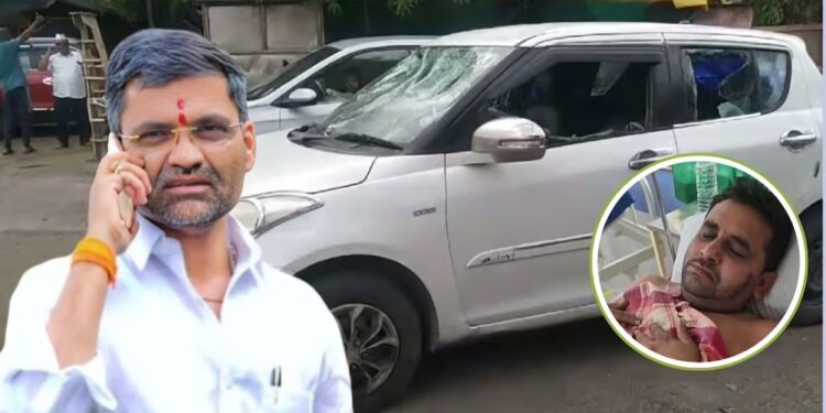 निलेश लंके यांच्या पीएवर हल्ला… गाडी फोडली.. नगरमध्ये निकालानंतर राडा