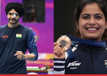 मनू भाकरने पुन्हा रचला इतिहास; सरबज्योत सिंगच्या साथीने ब्राँझवर निशाणा