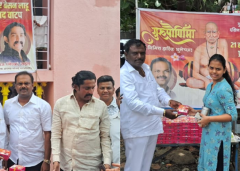 गुरुपौर्णिमेनिमित्त सोनाई फाउंडेशन कडुन ५१ हजार लाडूचे वाटप..