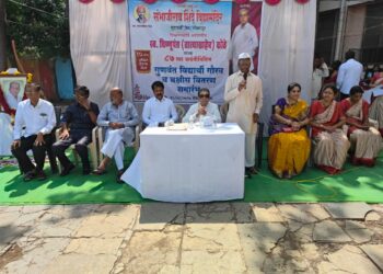ज्येष्ठ नेते शिक्षण महर्षीआदरणीय स्व. विष्णुपंत (तात्यासाहेब) कोठे यांची जयंती साजरी