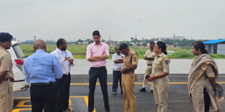 सोलापूर विमानतळाची सुरक्षेच्या दृष्टिकोनातून पाहणी