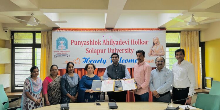 जैवविज्ञानमधील संशोधन व प्रशिक्षणासाठी सोलापूर विद्यापीठाचा दोन संस्थांशी सामंजस्य करार!