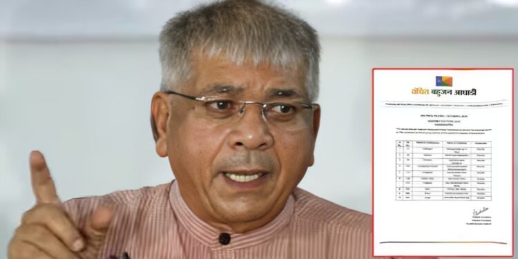 प्रकाश आंबेडकरांनी आगामी विधानसभेसाठी वंचितचे दहा उमेदवार केले जाहीर
