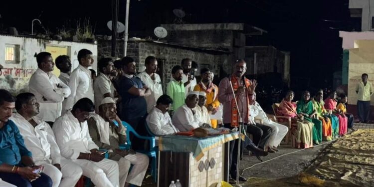 बोरगावमध्ये आमदार सचिन कल्याणशेट्टी यांच्या प्रचार बैठकीला ग्रामस्थांचा प्रतिसाद