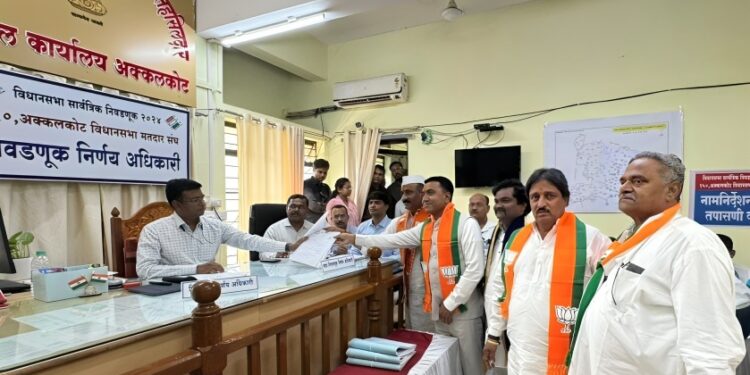 गोव्याचे मुख्यमंत्री प्रमोद सावंत यांच्या उपस्थितीत महायुतीचे उमेदवार सचिनकल्याण शेट्टी यांनी भरला उमेदवारी अर्ज