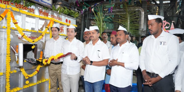 भंडारकवठेच्या लोकमंगल साखर कारखान्याचे १८ वा अग्निबॉयलर प्रदिपन सोहळा संपन्न