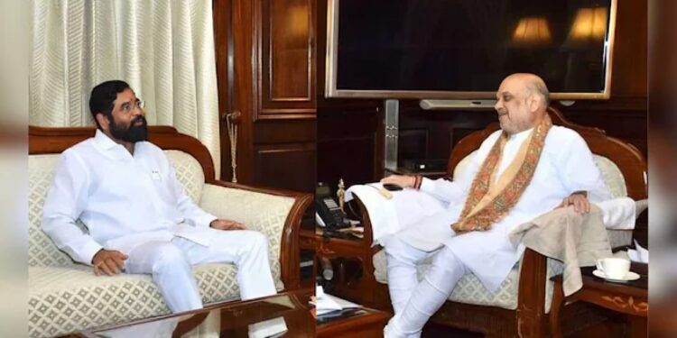 अमित शाह आणि सीएम शिंदेंची बंद दाराआड चर्चा, देवेंद्र फडणवीस अन् अजितदादा हाॅटेलबाहेरच थांबले