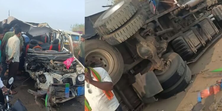 नव्या वर्षात देवदर्शनाला निघालेल्या भाविकांवर काळाचा घाला, ४ जणांचा जागीच मृत्यू, ८ जखमी