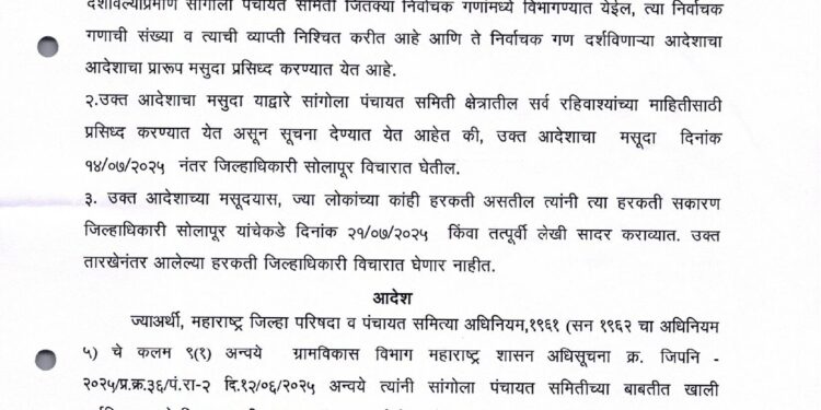 पहा सांगोला समितीची प्रारूप प्रभाग रचना –