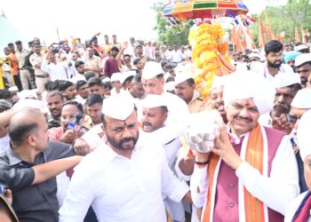 मुख्यमंत्री देवेंद्र फडणवीस यांच्याकडून श्री संत ज्ञानेश्वर महाराज पालखीचे दर्शन