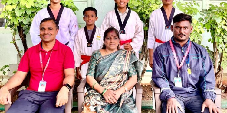 राज मेमोरियल इंग्लिश स्कूल ला तायक्वांदो स्पर्धेत तीन सुवर्ण व एक रौप्य पदक……………