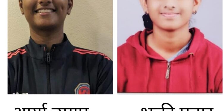 आर्या उमाप आणि भक्ती पवार महाराष्ट्र क्रिकेट संघात निवड…