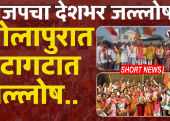 भाजपचा देशभर जल्लोष.. सोलापुरात गटागटात जल्लोष..