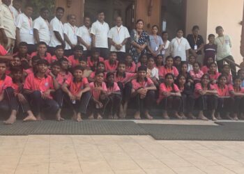 नवीन माध्यमिक हायस्कूल औज प्रशालेचे खोपोली येथे “चैतन्य योग शिबिर” उत्साहात संपन्न