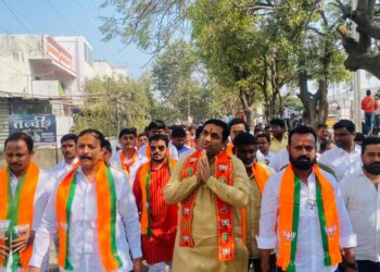 प्रभाग क्रमांक ७ मधील भाजपाच्या पदयात्रेत उसळली हजारोंची गर्दी
