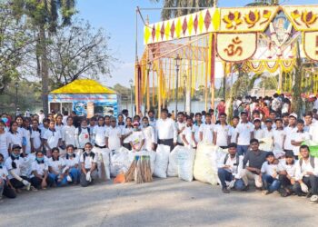 अक्षता सोहळ्यानंतर जयोस्तुते फाउंडेशनकडून आदर्श स्वच्छता अभियान