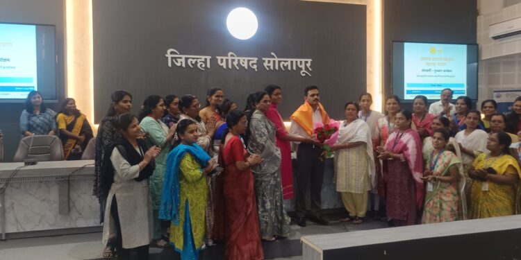 सेवाकर्मी कार्यक्रम गुणांकनात सोलापूर जिल्हा परिषद प्रथम – उत्कृष्ट कामगिरीबद्दल भव्य सत्कार सोहळा संपन्न