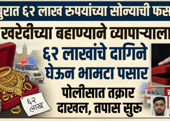 सोलापुरात ६२ लाख रुपयांच्या सोन्याची फसवणूक