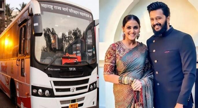 “लालपरीचा नवा अवतार! रितेश-जिनेलिया बनणार एसटीचे ब्रॅण्ड अ‍ॅम्बेसिडर”