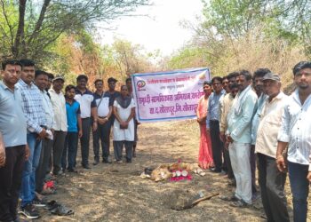 समृद्धी ग्रामविकास प्रकल्पांतर्गत कासेगाव येथे सिमेंट नाला बांध क्रमांक ३ चे भूमिपूजन उत्साहात