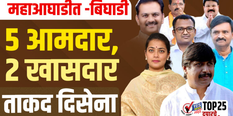 महाआघाडीत -बिघाडी..5 आमदार,दोन खासदार.. ताकद दिसेना !