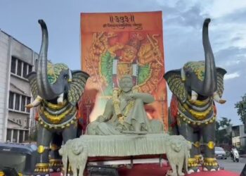 श्री शिवराज्याभिषेक दिनानिमित्त देवदर्शन पदयात्रा पालखी मिरवणूक उत्साहात