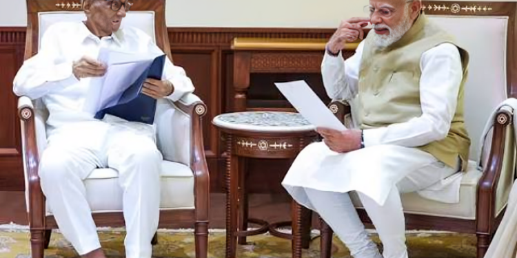“मी मोदींना भेटलो… त्यानंतरच धर्मेंद्र प्रधानांचा राजीनामा” – शरद पवार