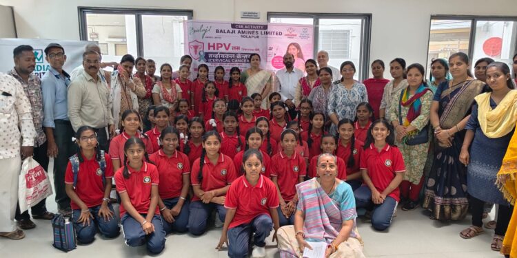 बालाजी अमाईन्स, एन. एम. वाडिया हॉस्पिटल व उद्योगवर्धिनीच्या संयुक्त विद्यमाने एचपीव्ही लसीकरण व जनजागृती कार्यक्रम