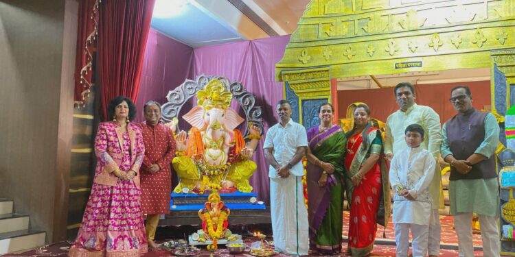सलग 25 व्या वर्षी इंडियन मॉडेल स्कूलमध्ये गणरायाचे जल्लोषात स्वागत….!