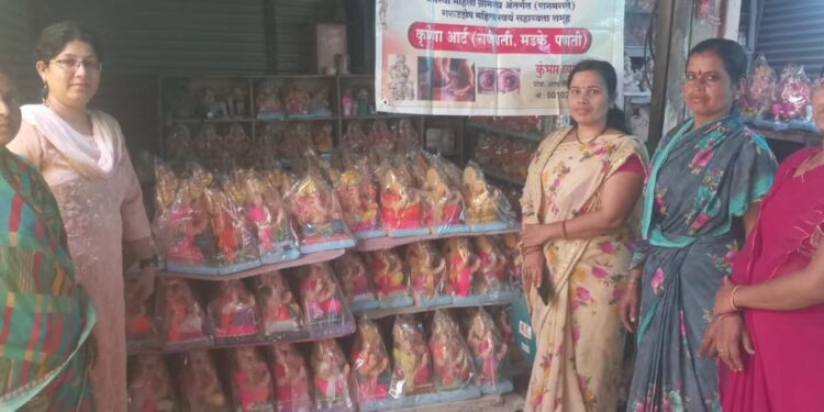 गणेशमूर्ती विक्रीत ‘उमेद’चा जलवा; महिला बचत गटांनी रचला १.६५ कोटींचा नवा विक्रम!