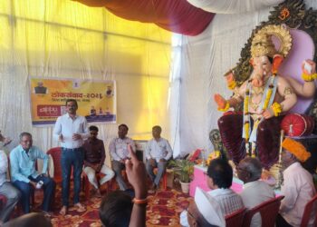 आदर्श सार्वजनिक गणेशोत्सव मंडळात ‘लोकसंवाद २०२६’ अंतर्गत कृषी योजनांची माहिती