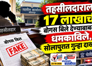 तहसीलदाराला 17 लाखाची बोगस बिले देण्याबाबत धमकाविले, सोलापुरात गुन्हा दाखल