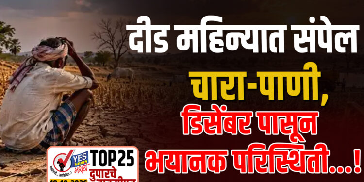 दीड महिन्यात संपेल चारा-पाणी, डिसेंबर पासून भयानक परिस्थिती…!