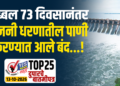 तब्बल 73 दिवसानंतर उजनी धरणातील पाणी करण्यात आले बंद…!
